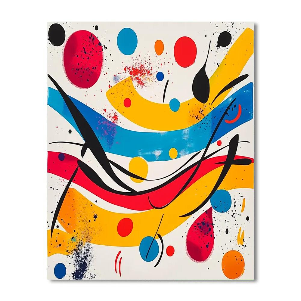 Joan Miró Inspired Euphoric Abstraction  Paint By Numbers Art