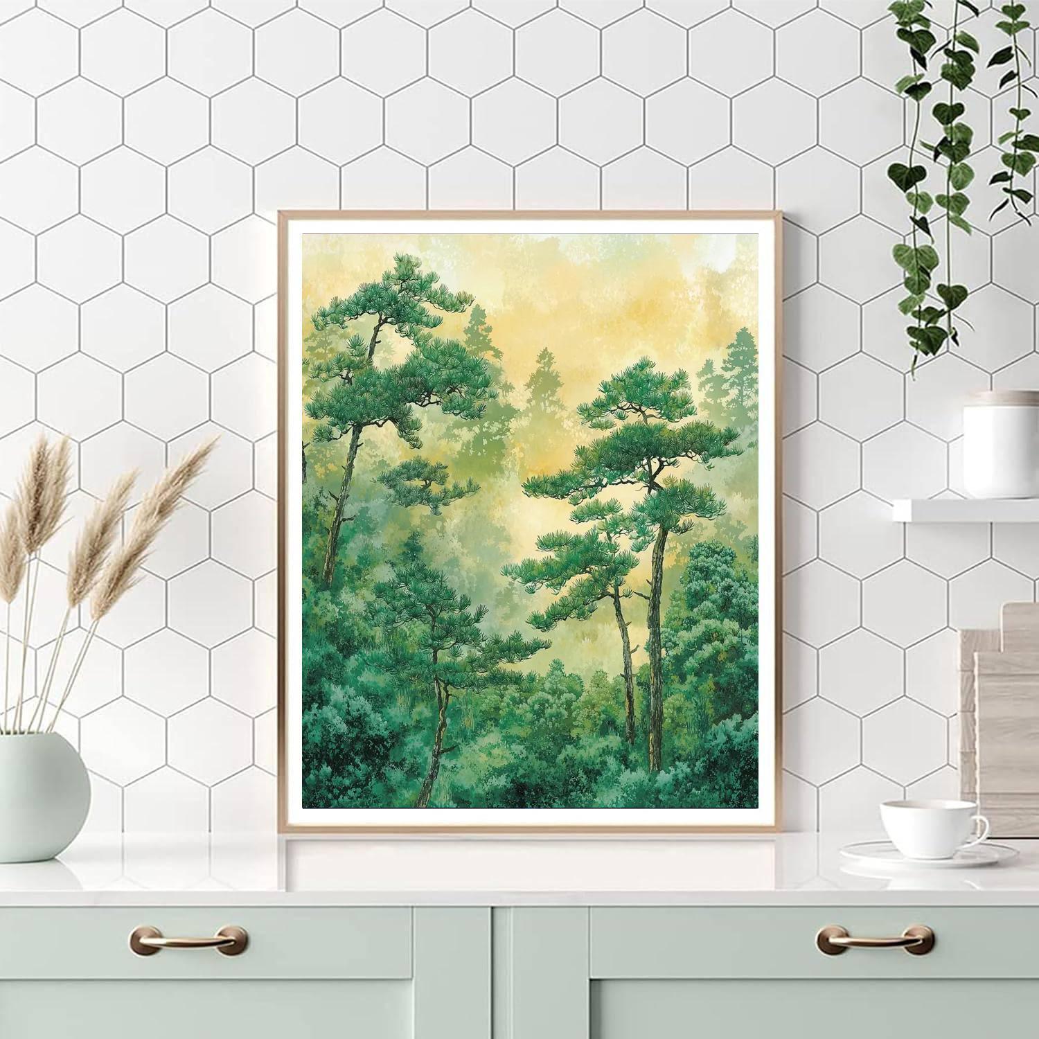 Hiroshige Inspired Breeze Through The Pines  Paint By Numbers Kits