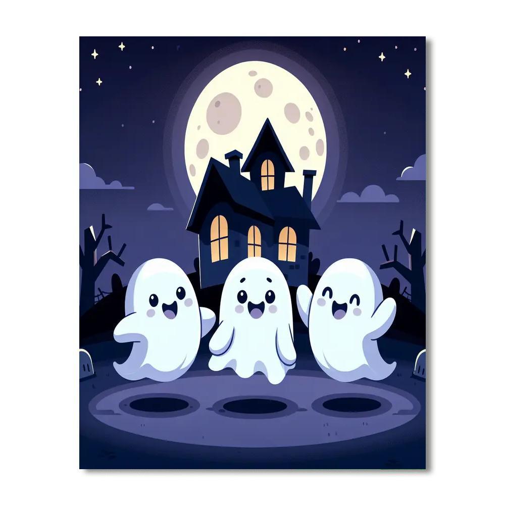 Giggly Ghosts Numbered Painting Kits