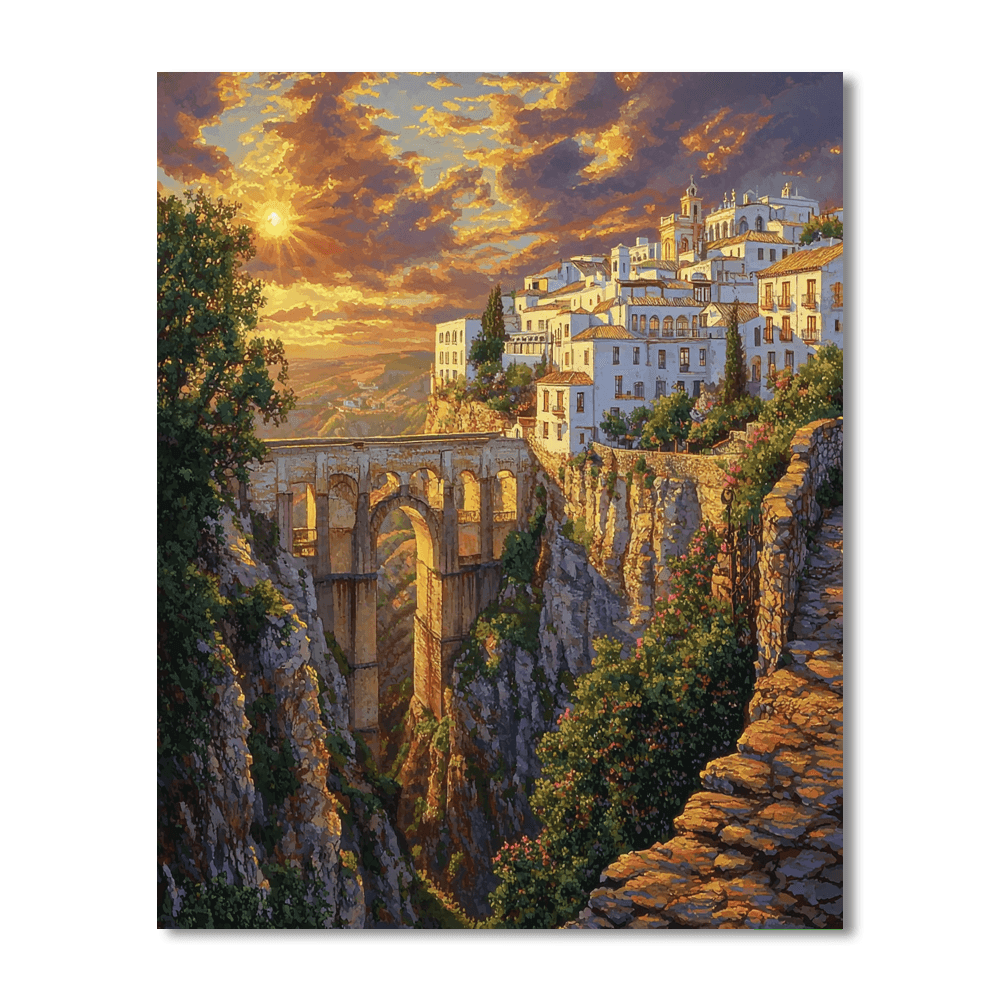 Ronda's Cliffside City Paint By Numbers Kits