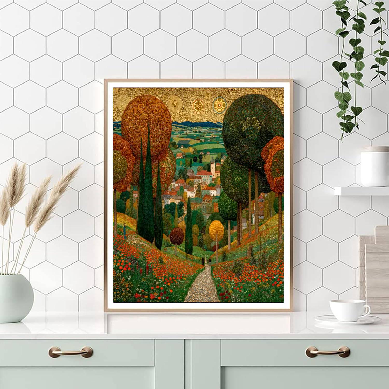 Klimt Inspired Klimt's Autumn Elegance  Paint By Number