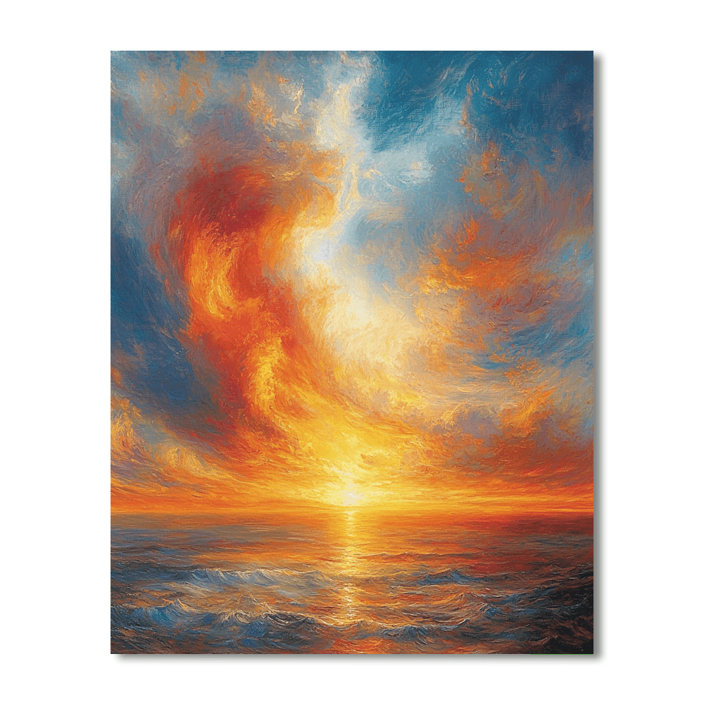 J.M.W. Turner Inspired Ethereal Sky  Paint By Numbers