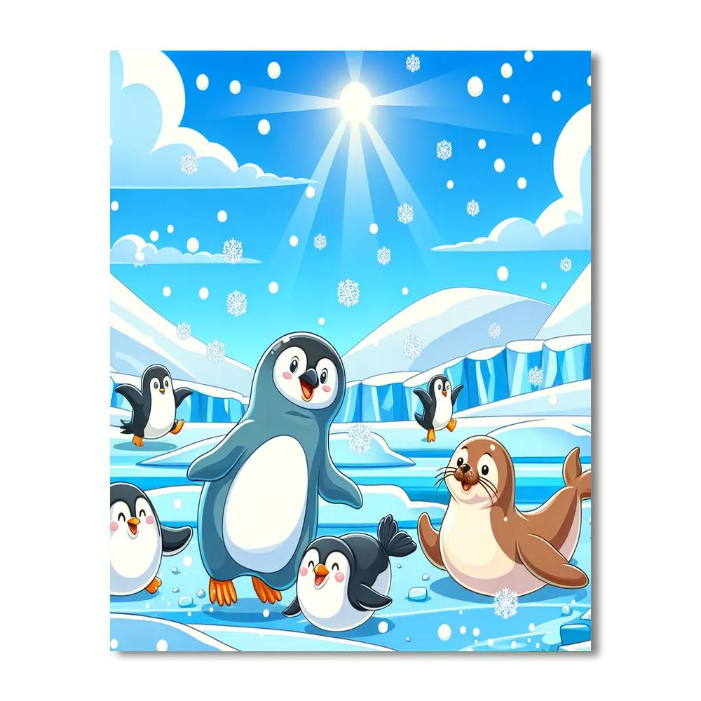 Frosty Arctic Friends DIY Paint By Numbers