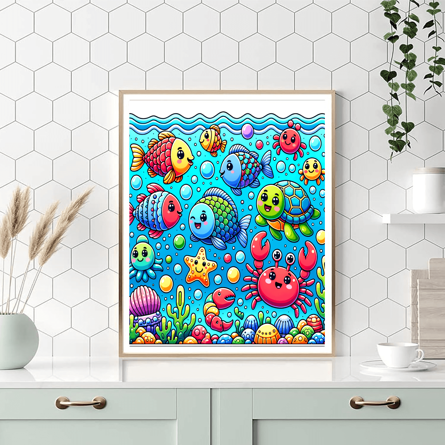 Jubilant Sea Creatures Painting By Numbers Kit