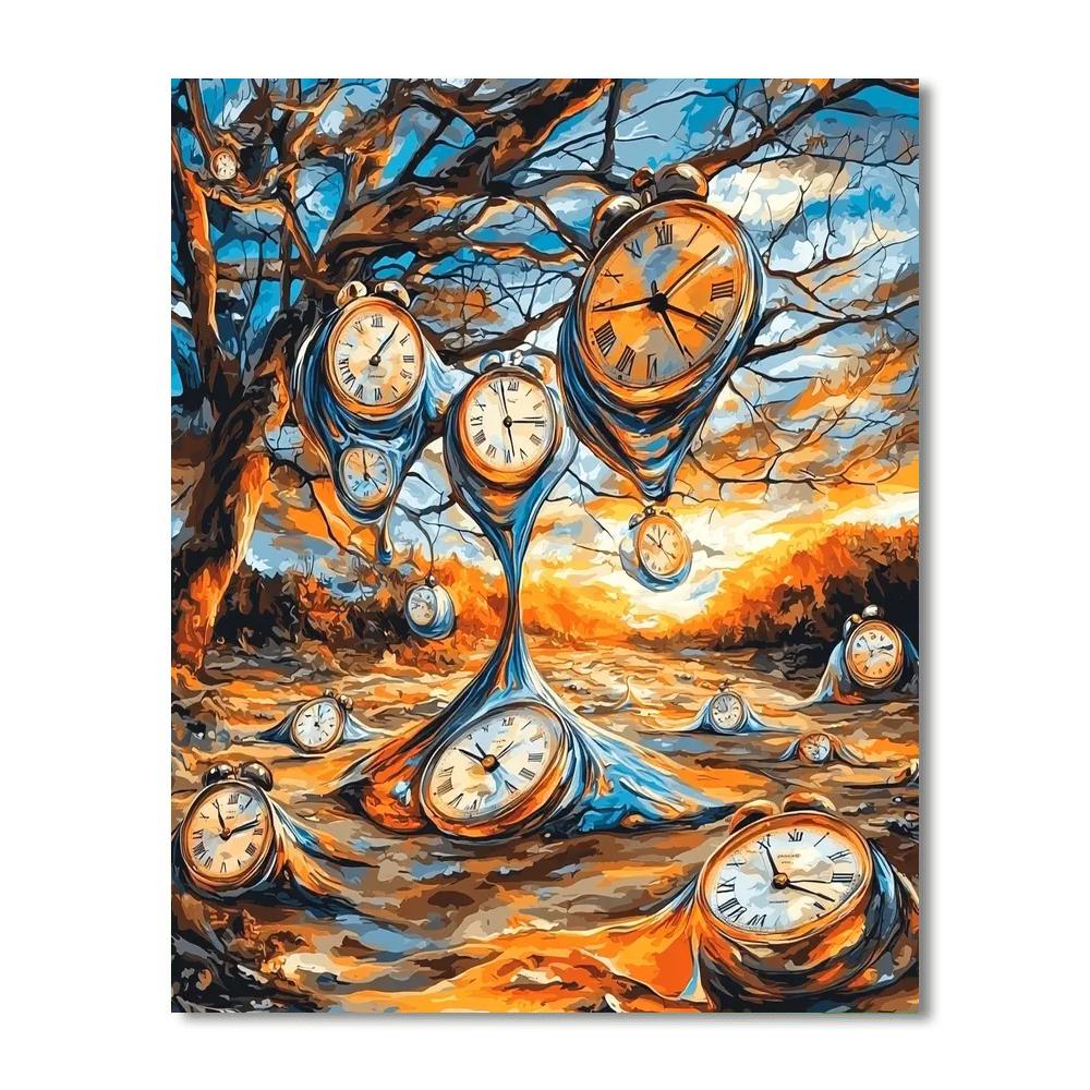 Salvador Dali Inspired The Persistence Of Dreams  Number Painting