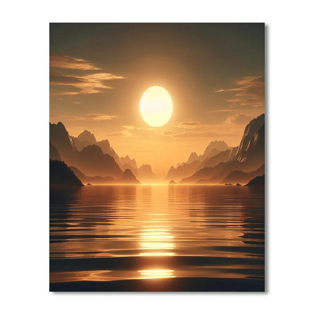 Golden Horizon Splendor Numbered Painting Kits