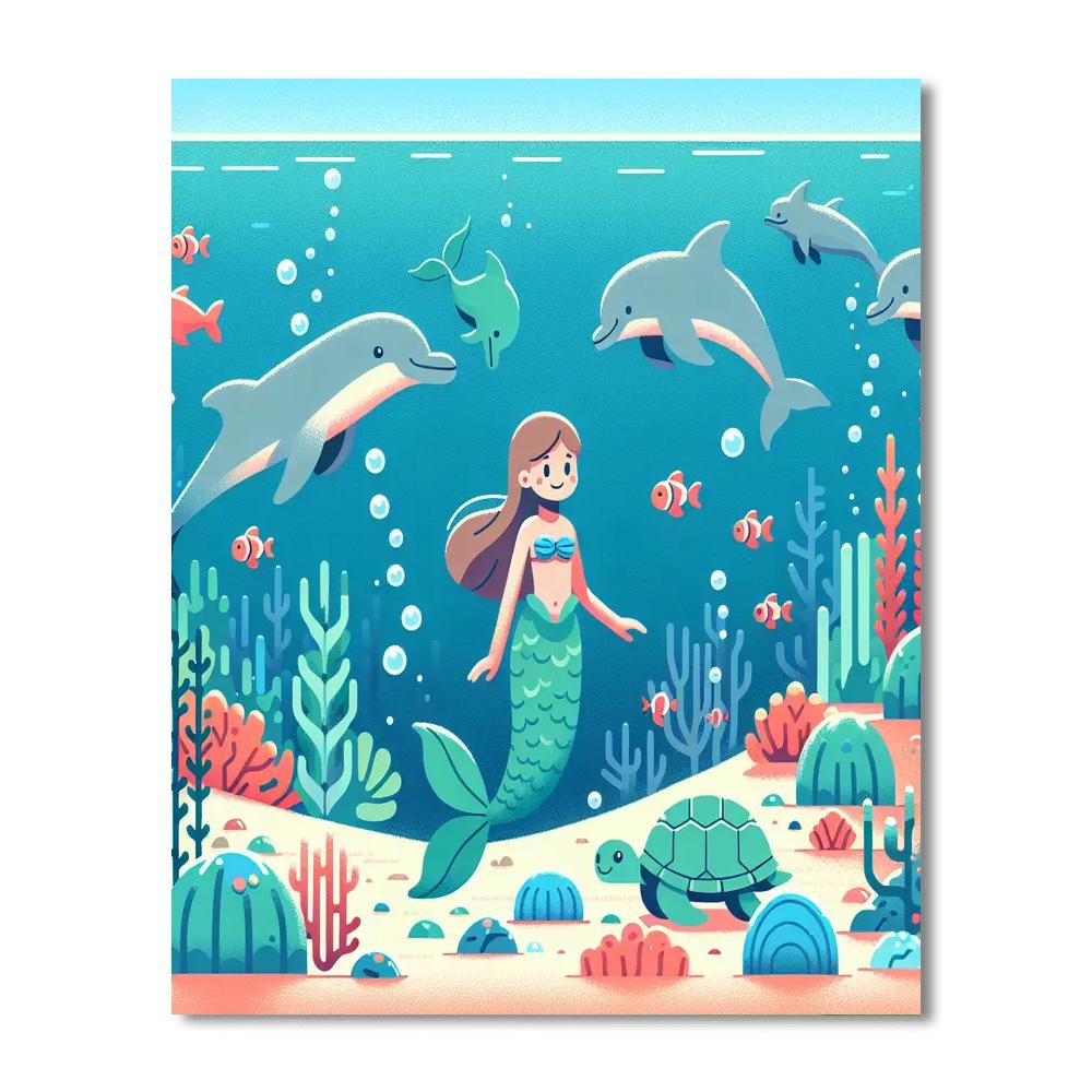 Mermaid's Magical Cove Paint By Numbers