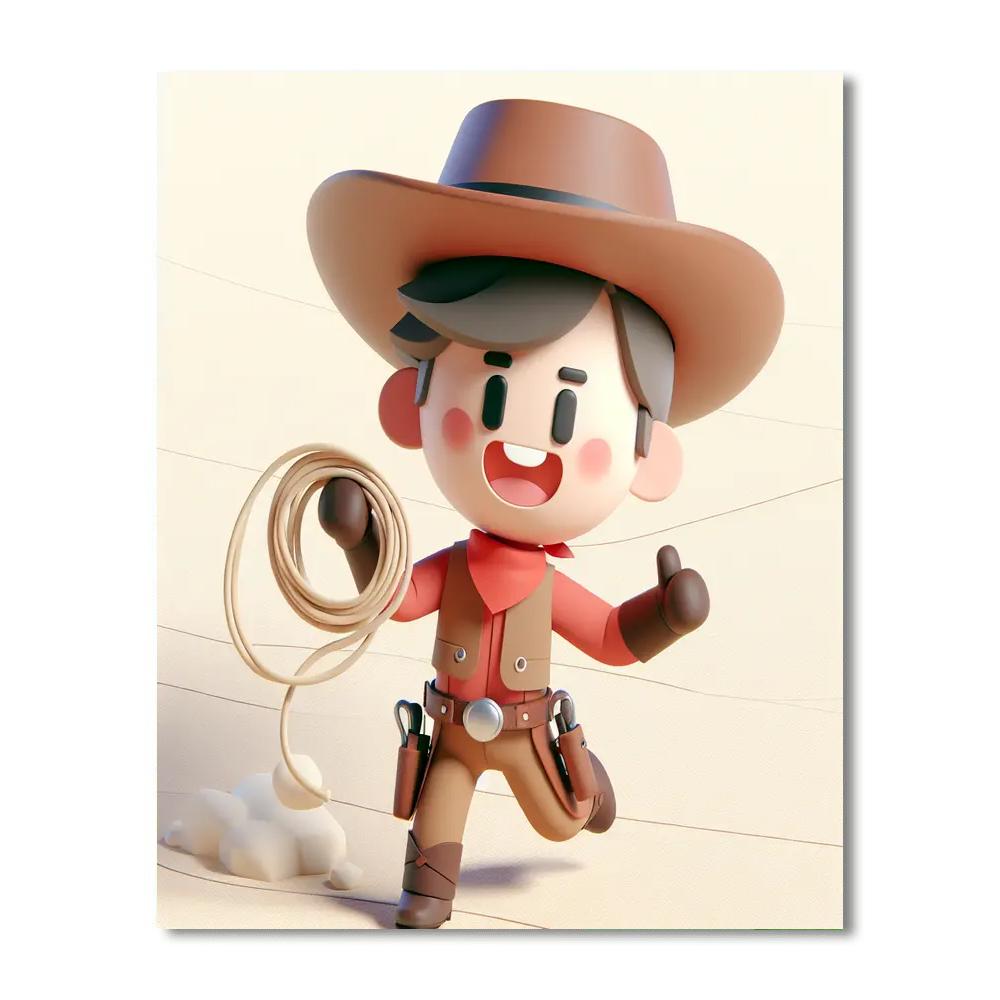 Cool Cowboy Paint By Numbers Art