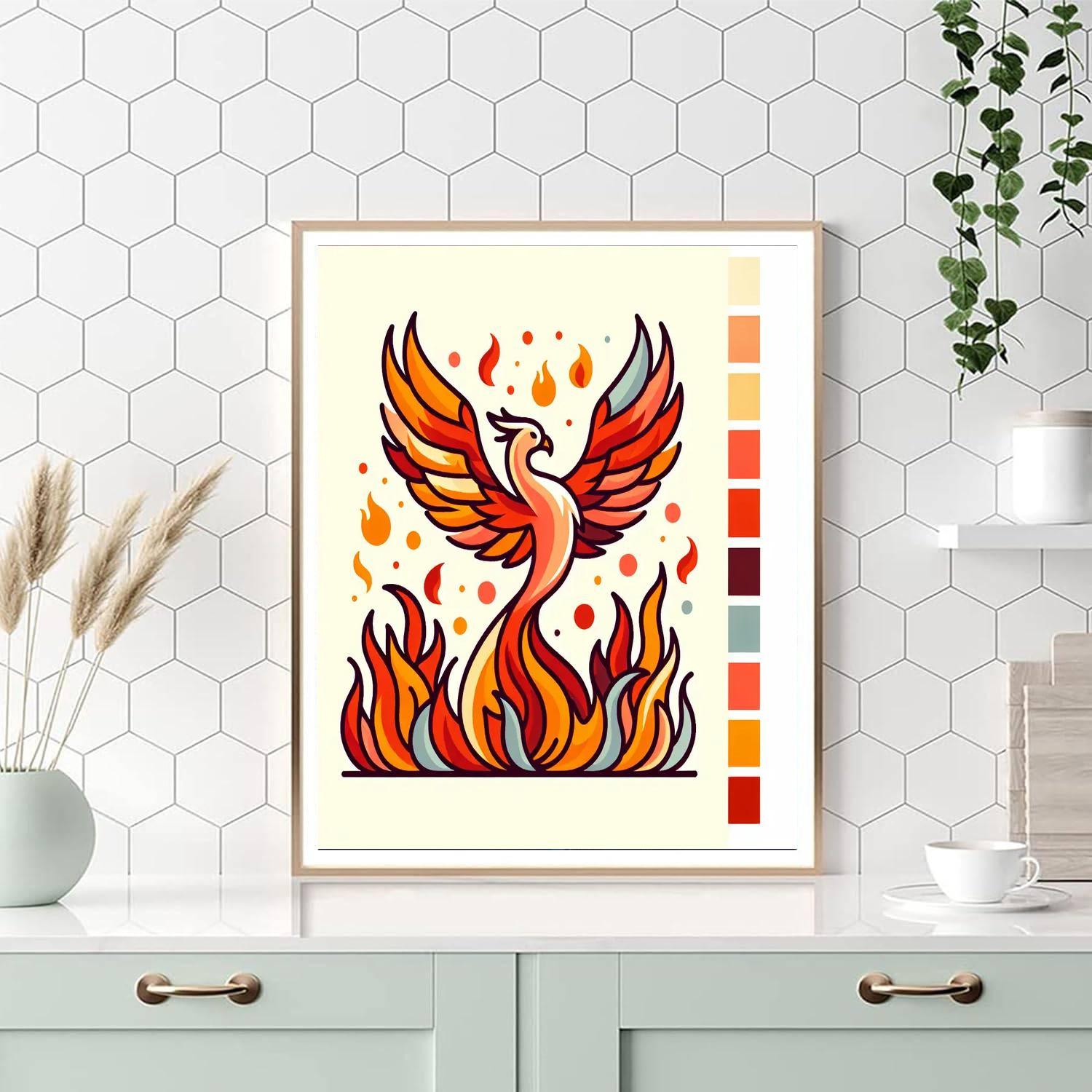 Mystical Phoenix Rising Paint By Number