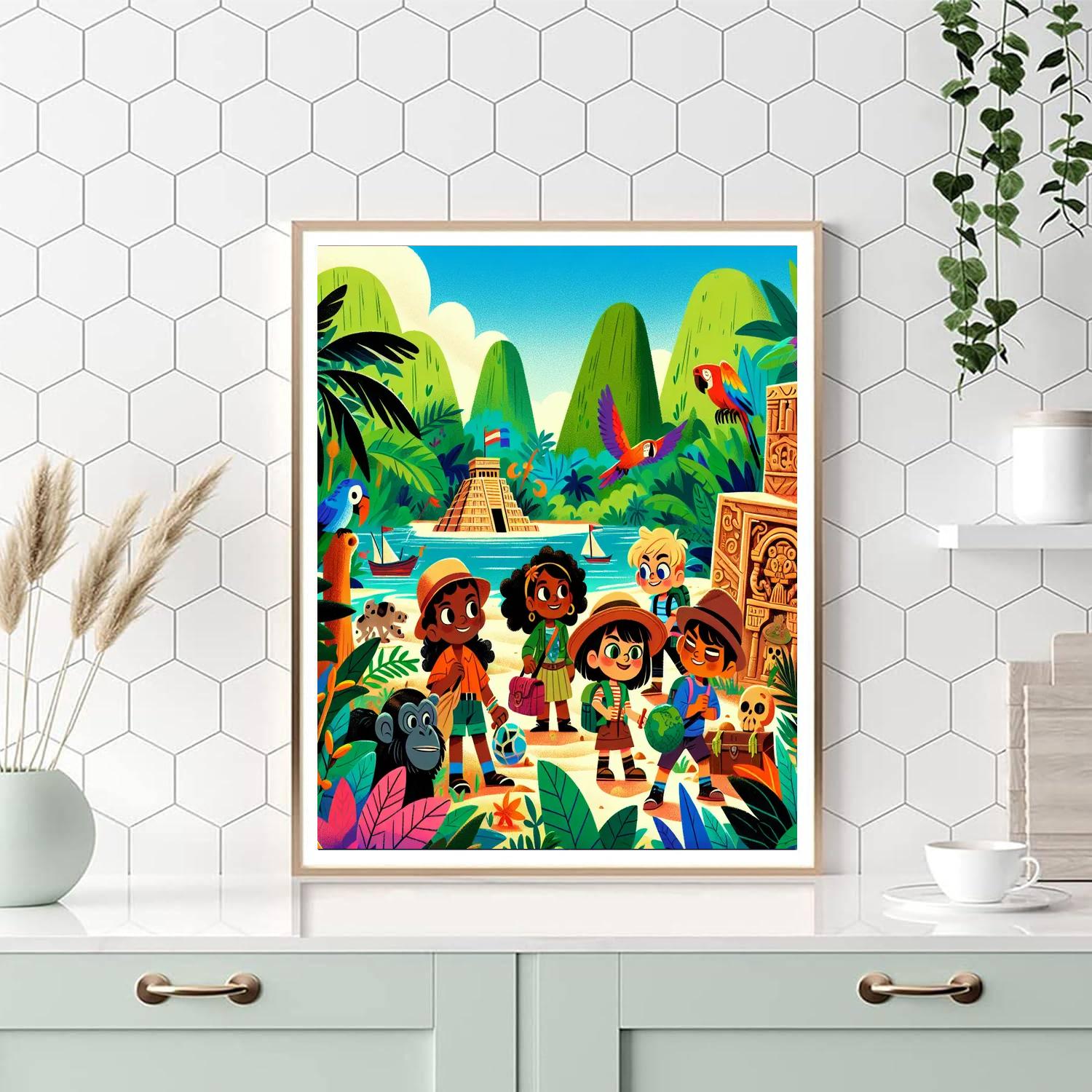 Mystery Island Treasure Hunt Paint By Numbers Art