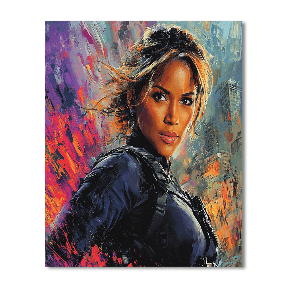 Halle Berry: A Queen Of Resilience In Action Paint By Numbers Art
