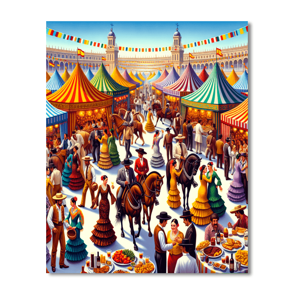 Feria De Abril Painting Number Kit