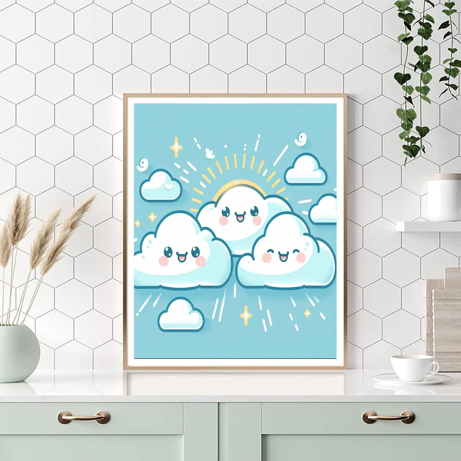 Friendly Cloud Friends Numbered Painting Kits