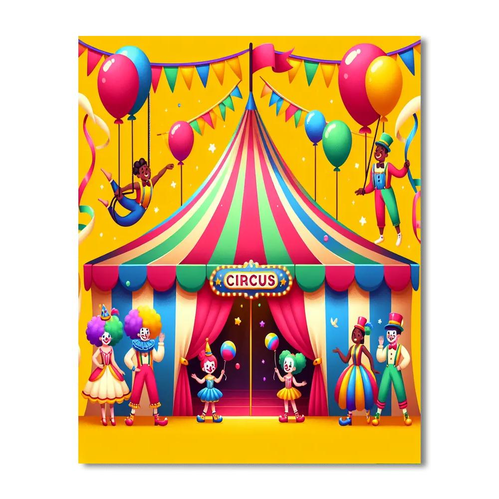 Circus Surprise Number Painting