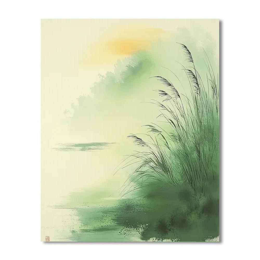 Zhao Mengfu Inspired Gentle Whispering Winds  Painting By Numbers Kit