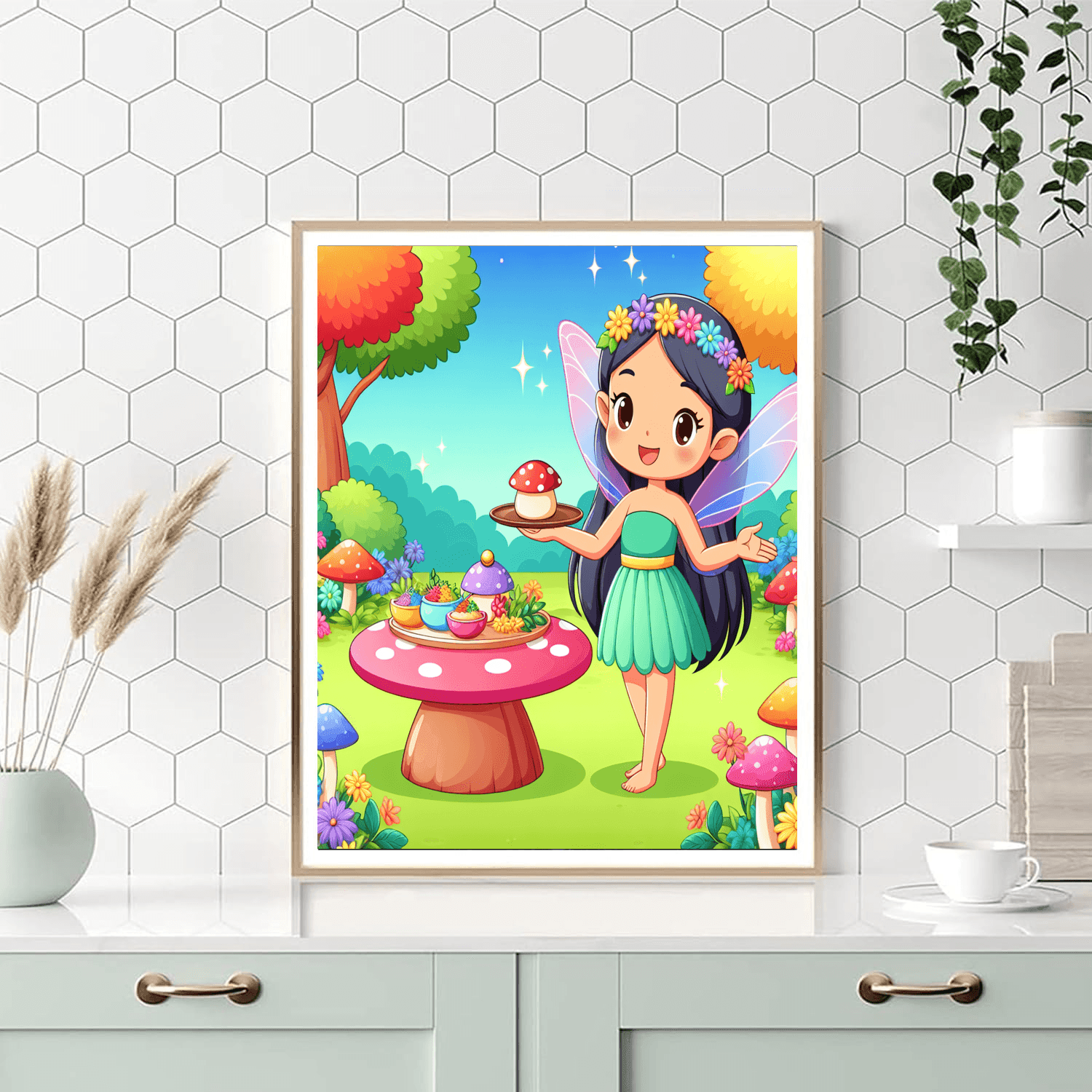 Whimsical Fairy Feast DIY Paint By Numbers