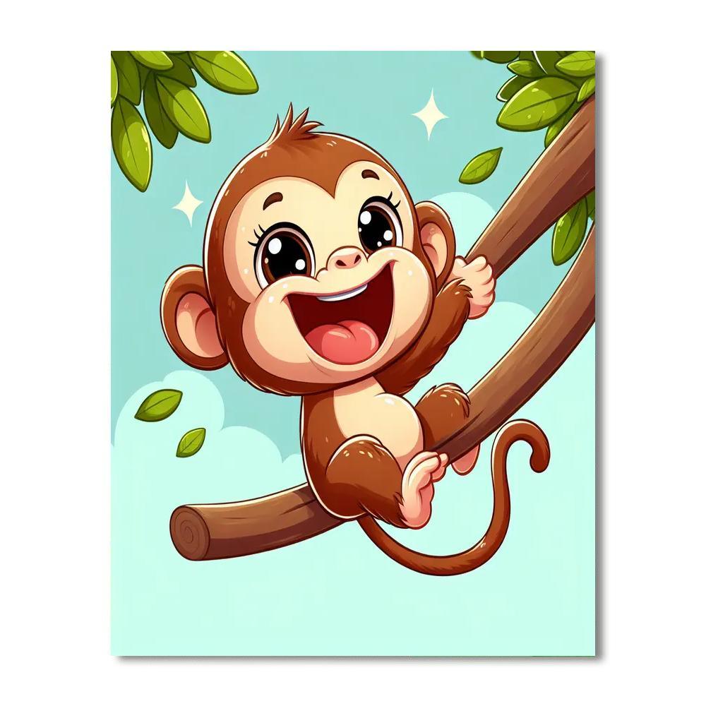 Giggling Monkey Paint By Number