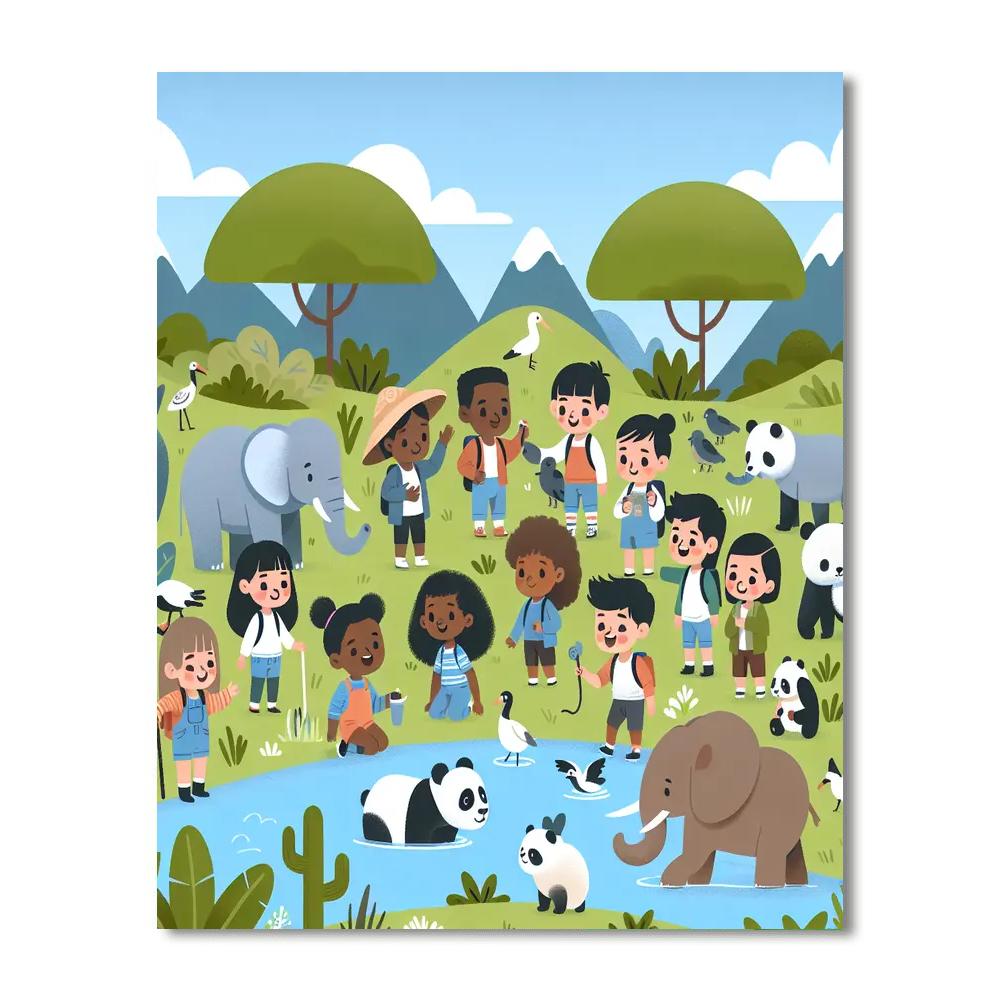 Wildlife Conservation Mission DIY Paint By Numbers