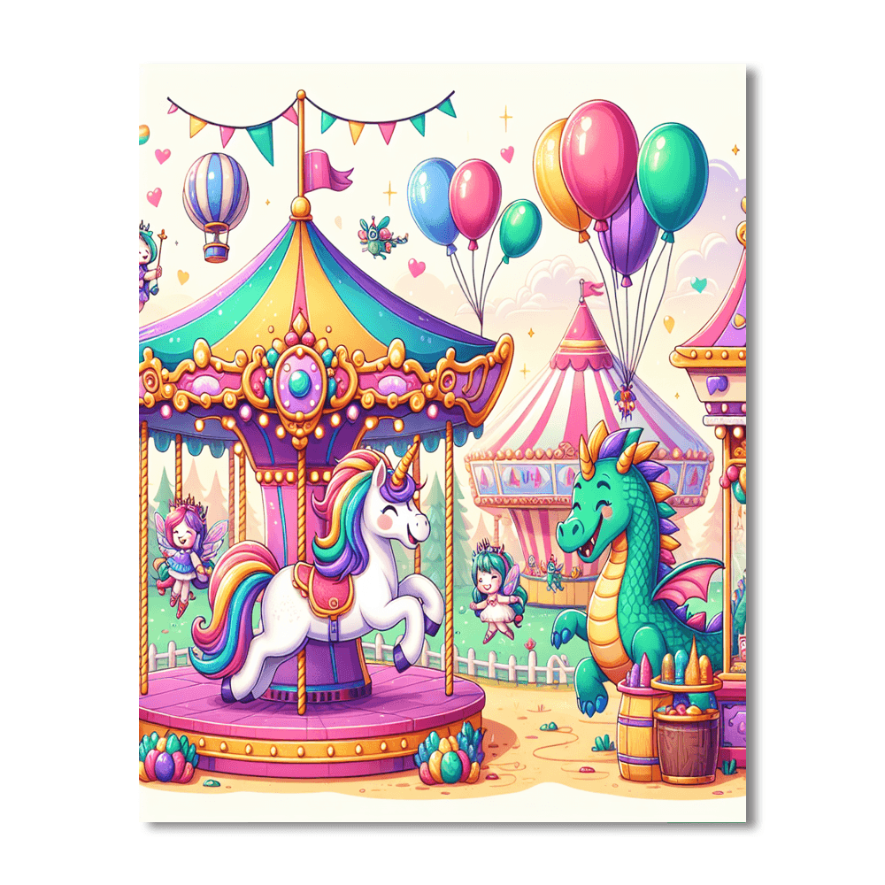 Fantasy Creature Carnival Number Painting