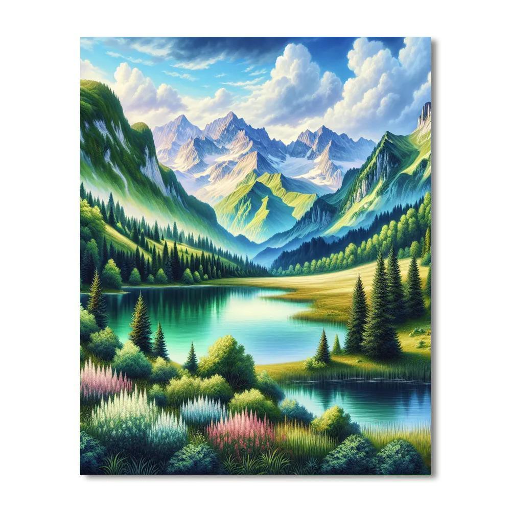 Mountain Serenity Escape DIY Paint By Numbers