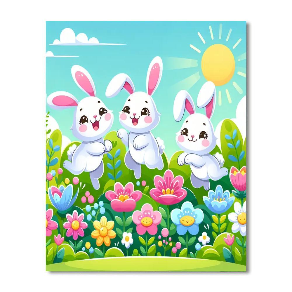 Bouncy Bunny Fun Painting By Numbers Kit