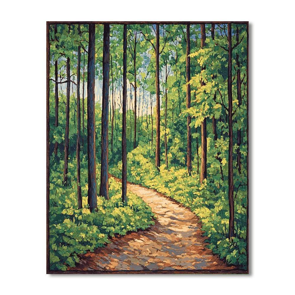 Georges Seurat Inspired Ethereal Forest Melody  Paint By Numbers