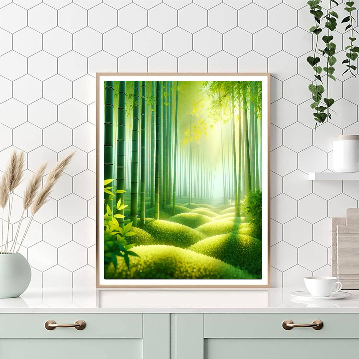 Serene Bamboo Sanctuary Painting By Numbers Kit