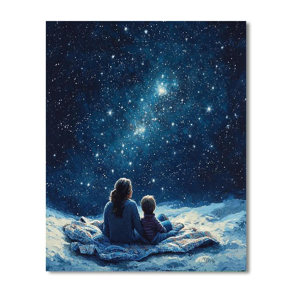 Under The Stars With Mom Number Painting