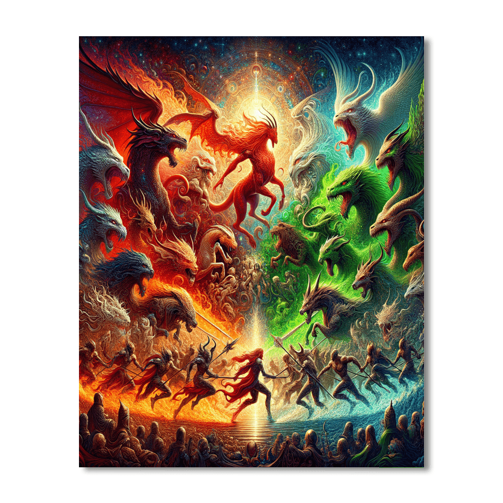 Epic Mythical Battle Paint By Number