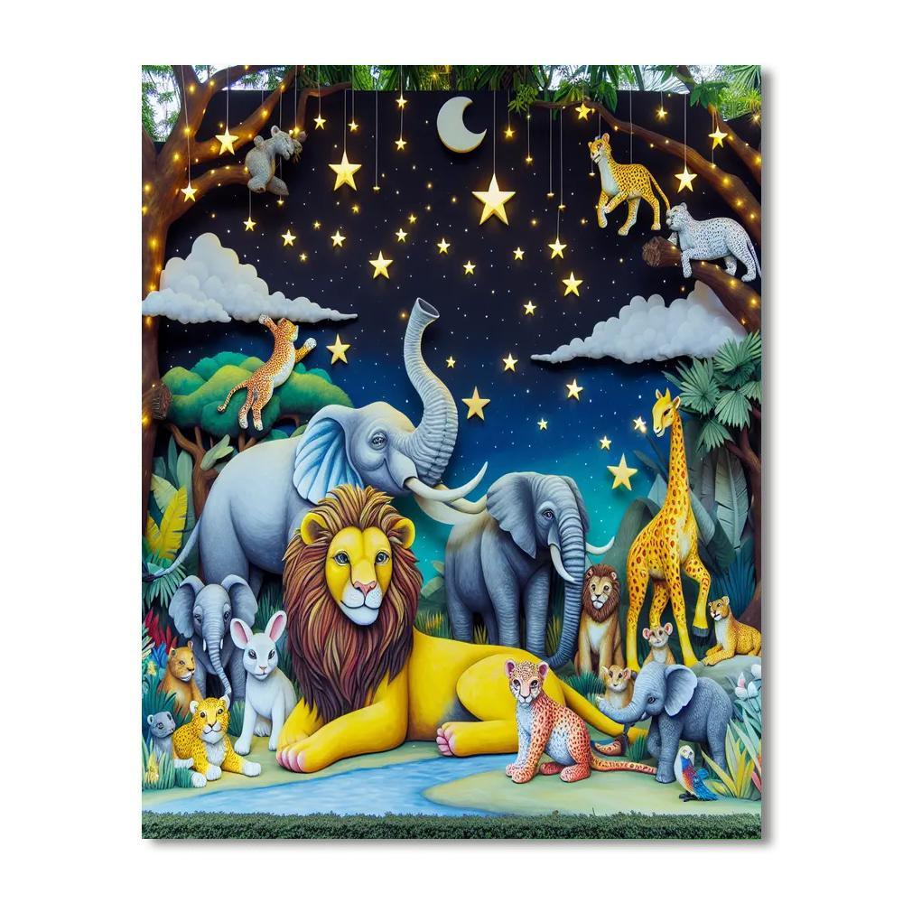Starry Safari Adventure Paint By Numbers