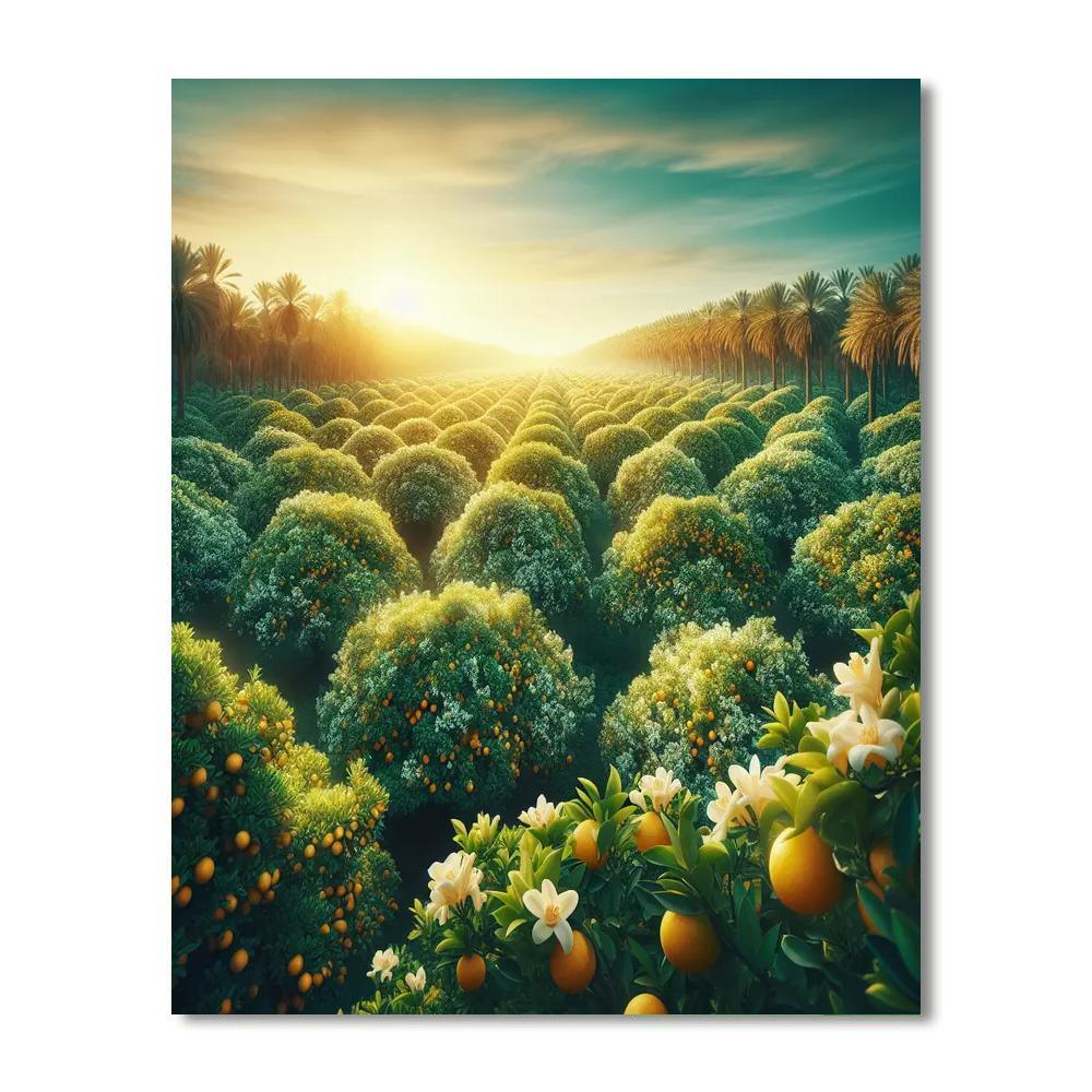 Blossoming Citrus Orchard Paint By Numbers Kits