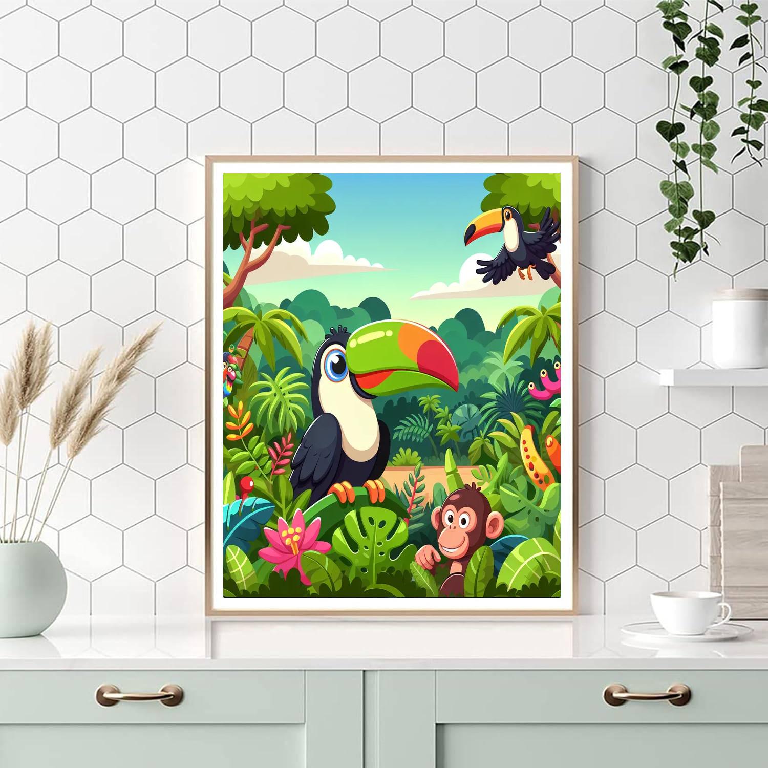 Jungle Paradise Paint By Numbers Art