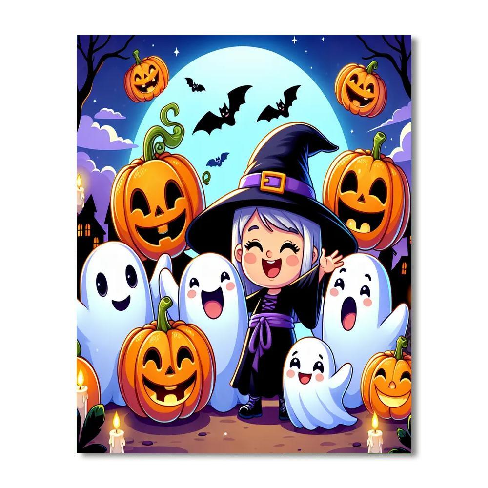 Magical Halloween Tales Paint By Numbers Art