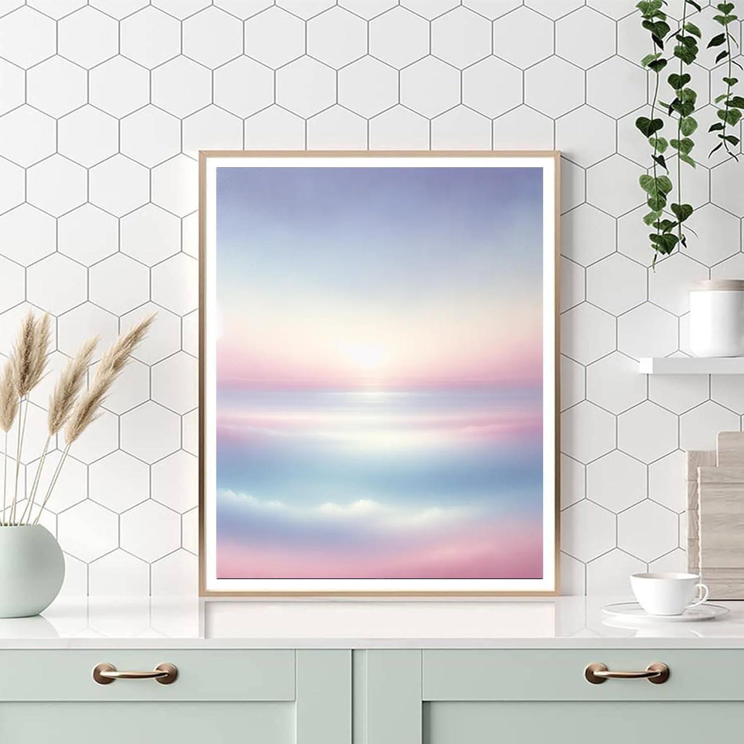 Pastel Horizon Tranquility Painting Number Kit