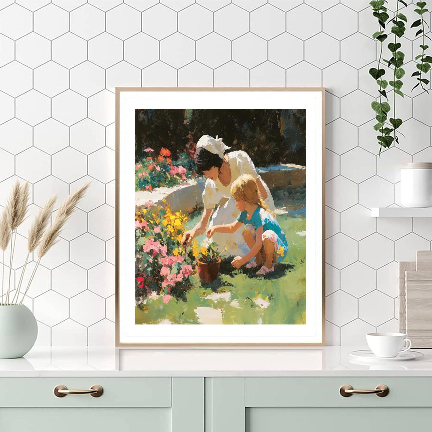 Motherly Love Blossoms Number Painting