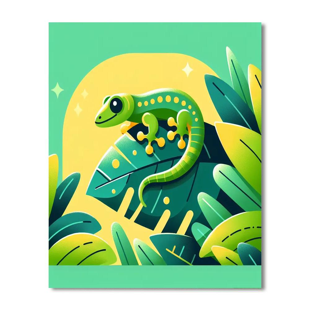 Gregarious Gecko Paint By Number