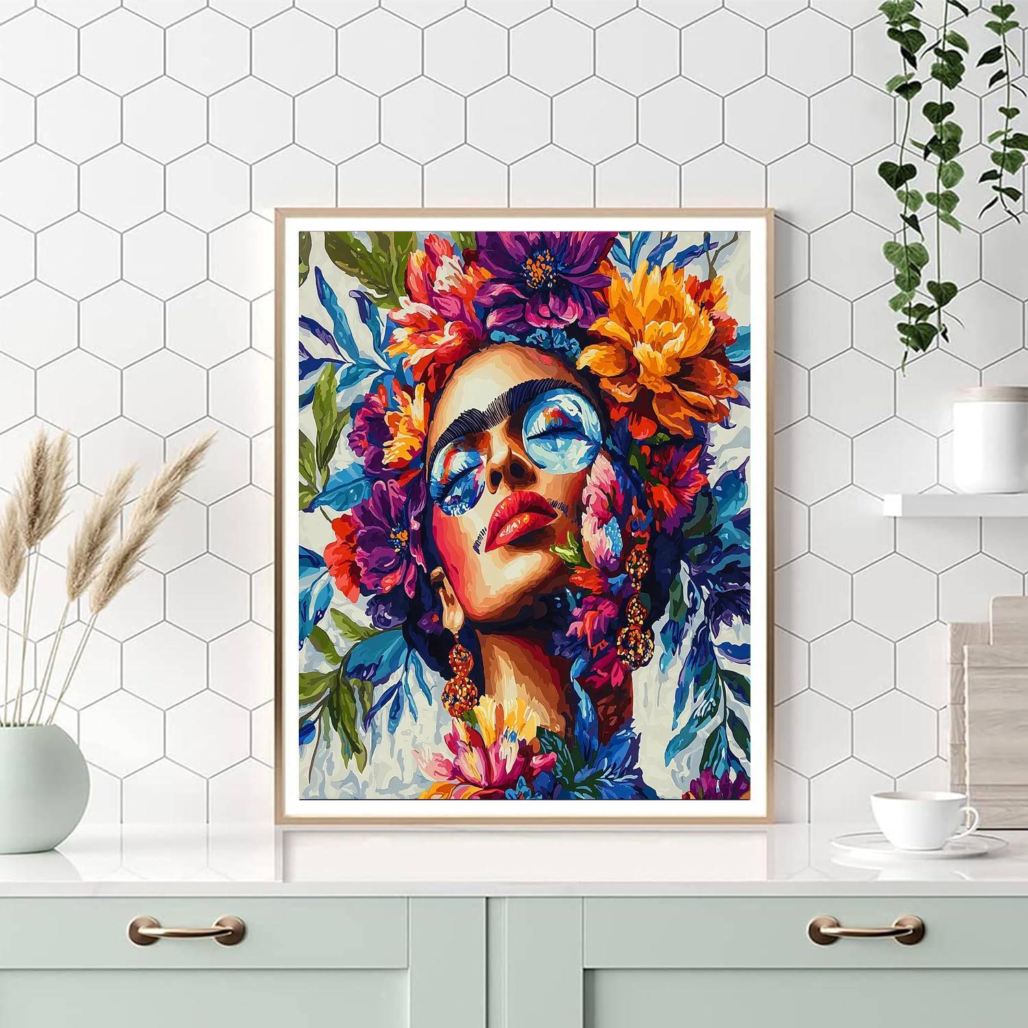 Frida Kahlo Inspired Reflections Of Resilience  Painting Number Kit