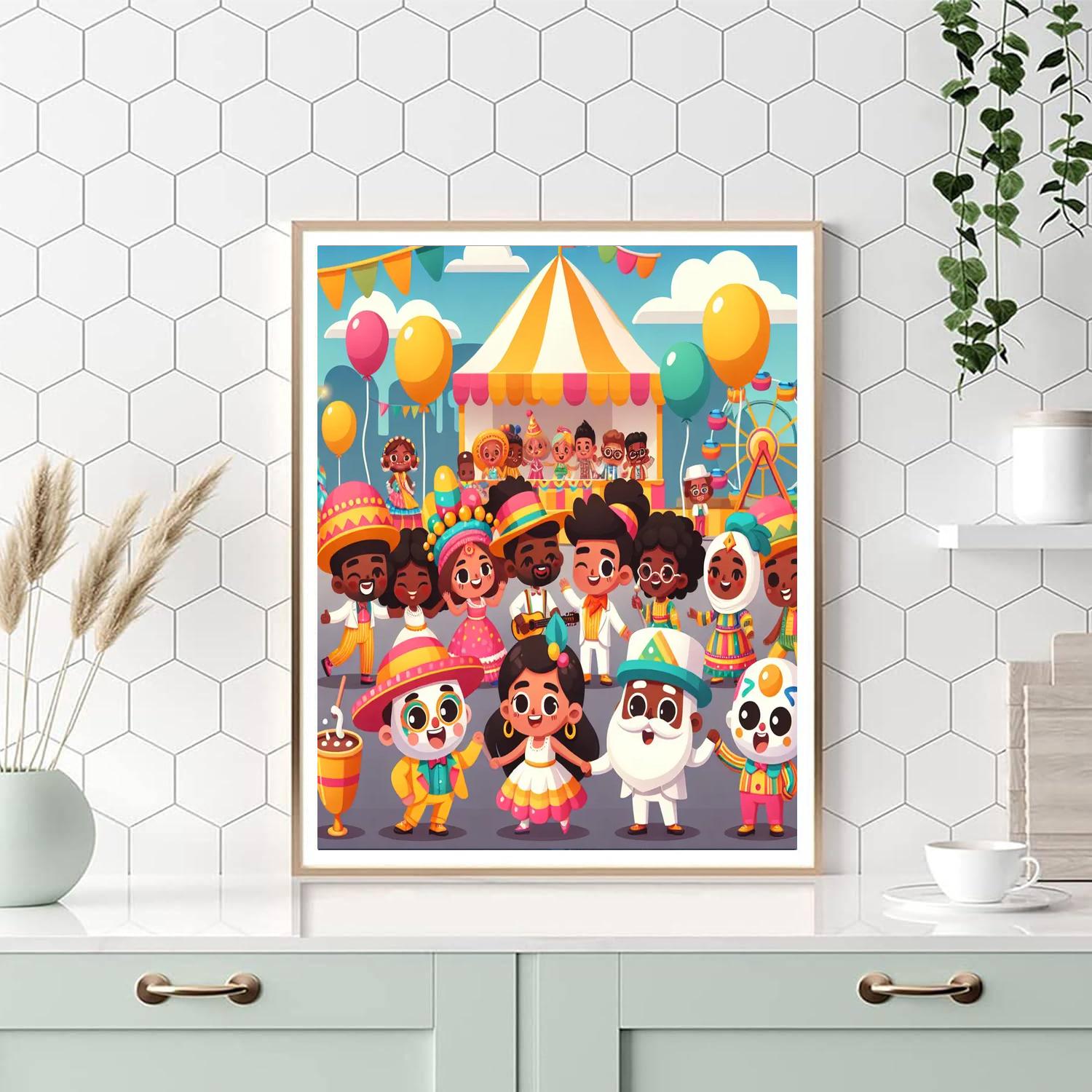 Charming Carnival Characters Paint By Number