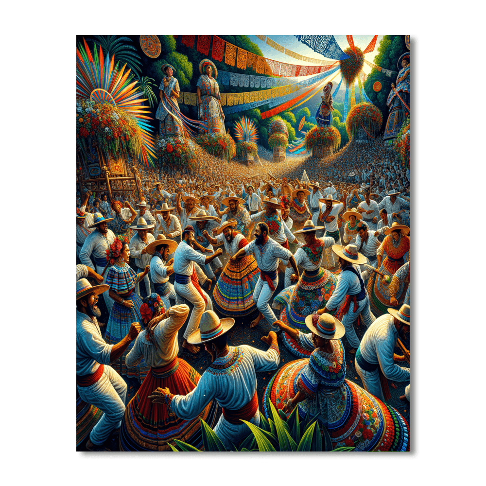 Guelaguetza Festival - Oaxaca Painting By Numbers Kit