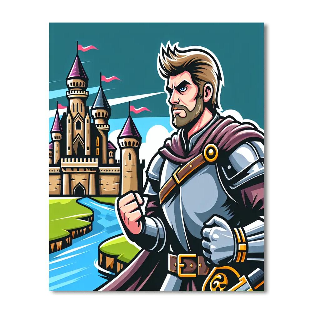 Knight's Courageous Castle Quest Number Painting