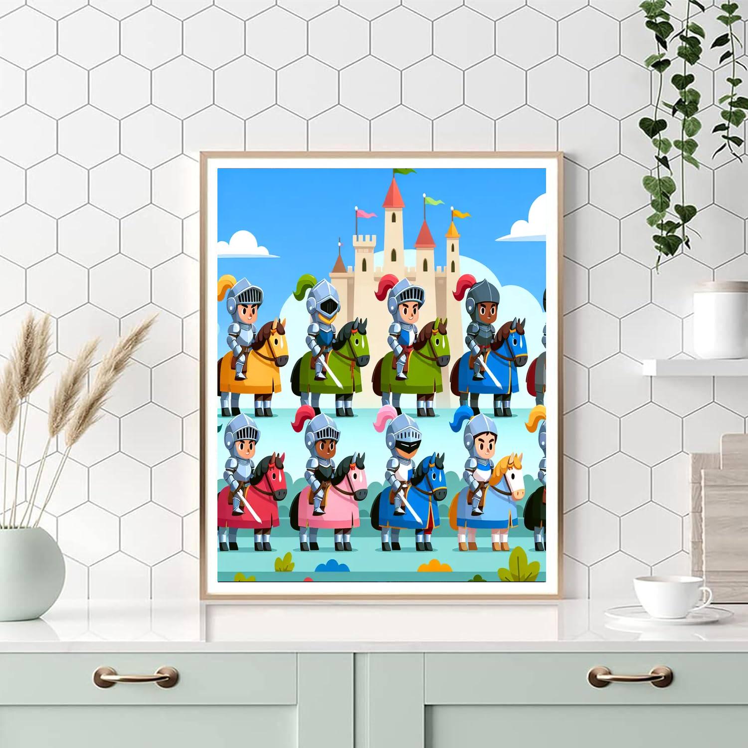 Friendly Knights Paint By Numbers Art