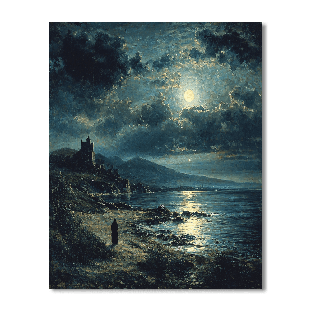 Caspar David Friedrich Inspired Gothic Night Symphony  DIY Paint By Numbers