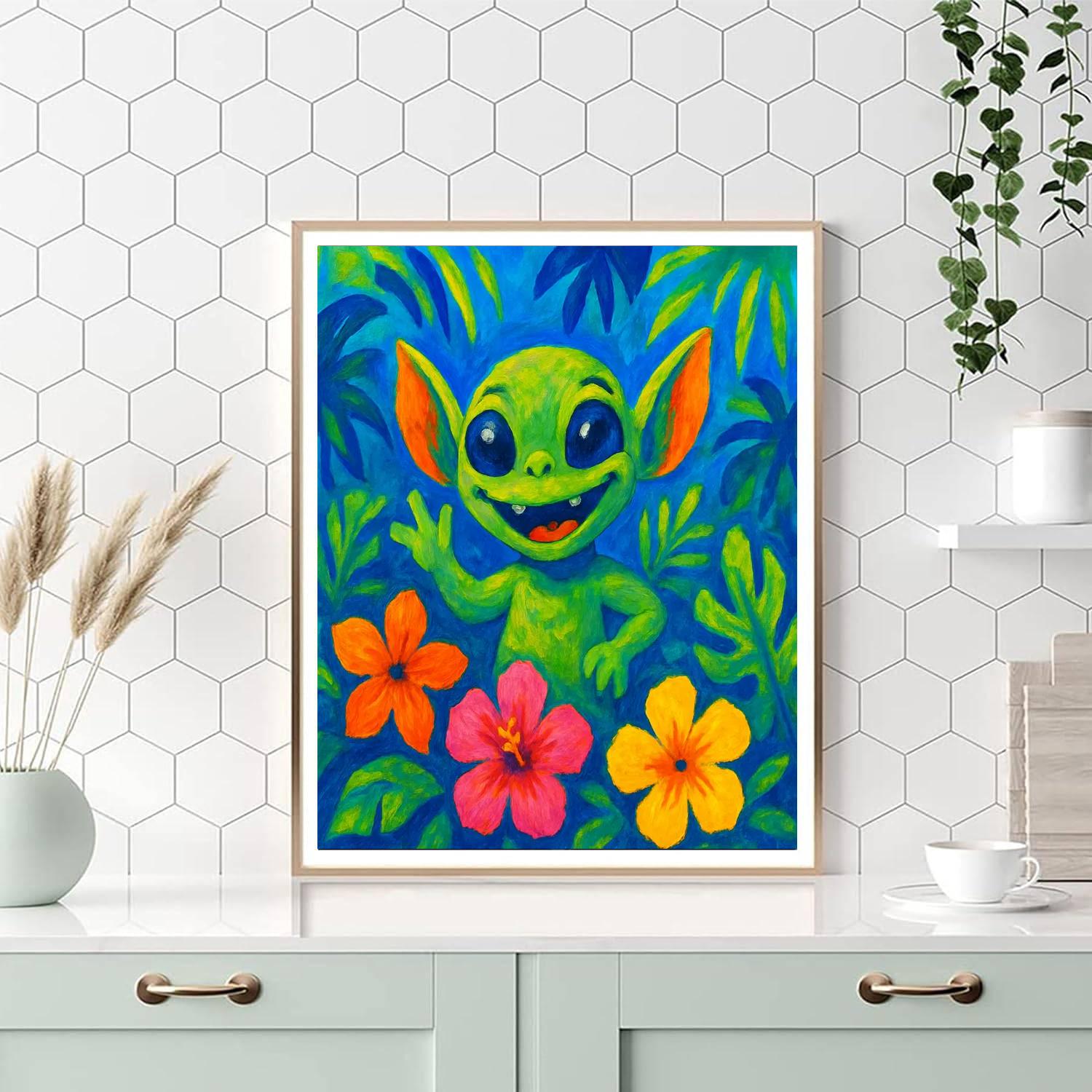 Tropical Stitch Delight Painting By Numbers Kit
