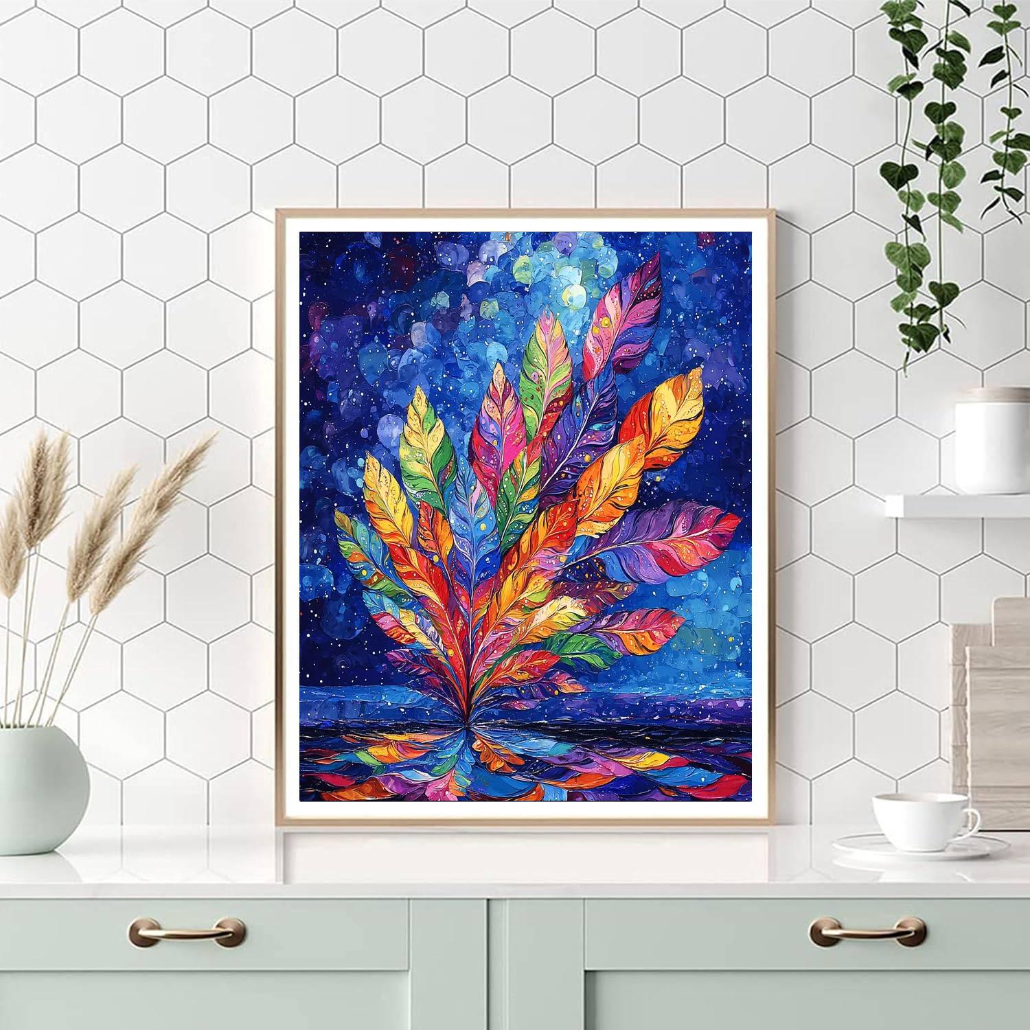 Frida Kahlo Inspired Echoes Of The Divine Feather  Painting Number Kit