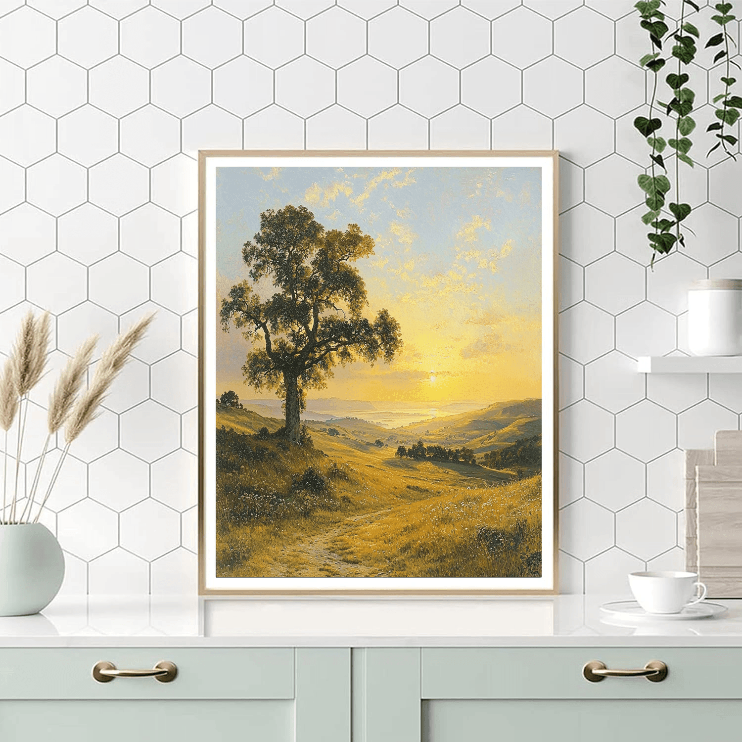 Albert Bierstadt Inspired Radiant Horizon  DIY Paint By Numbers