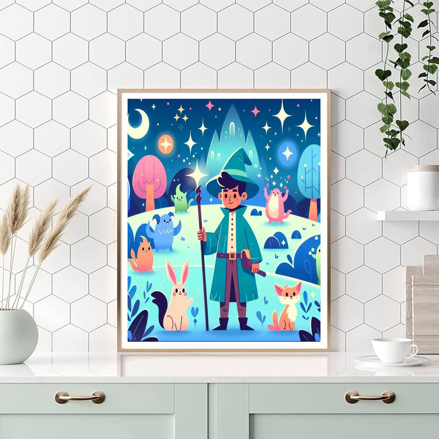 Whimsical Wizard's Quest Paint By Numbers
