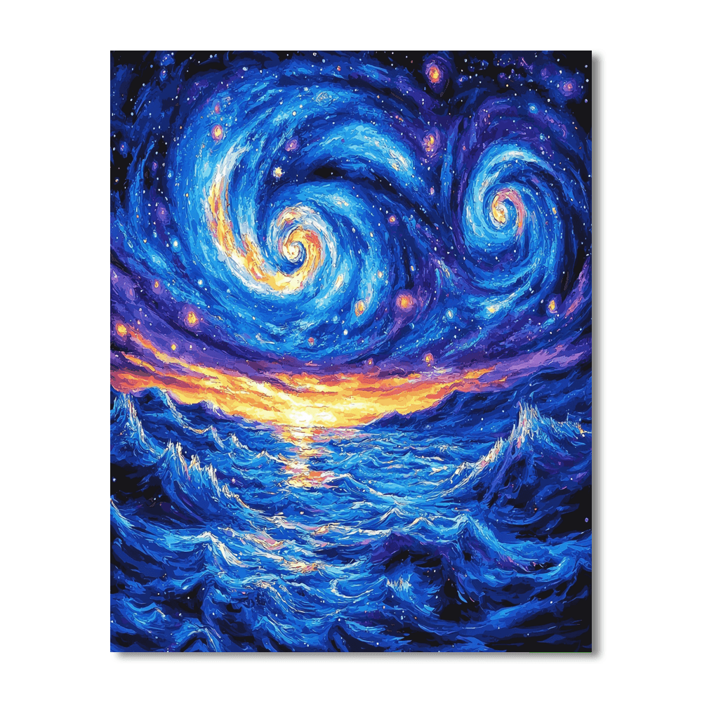 Edvard Munch Inspired Starry Space Adventure  Paint By Numbers Kits