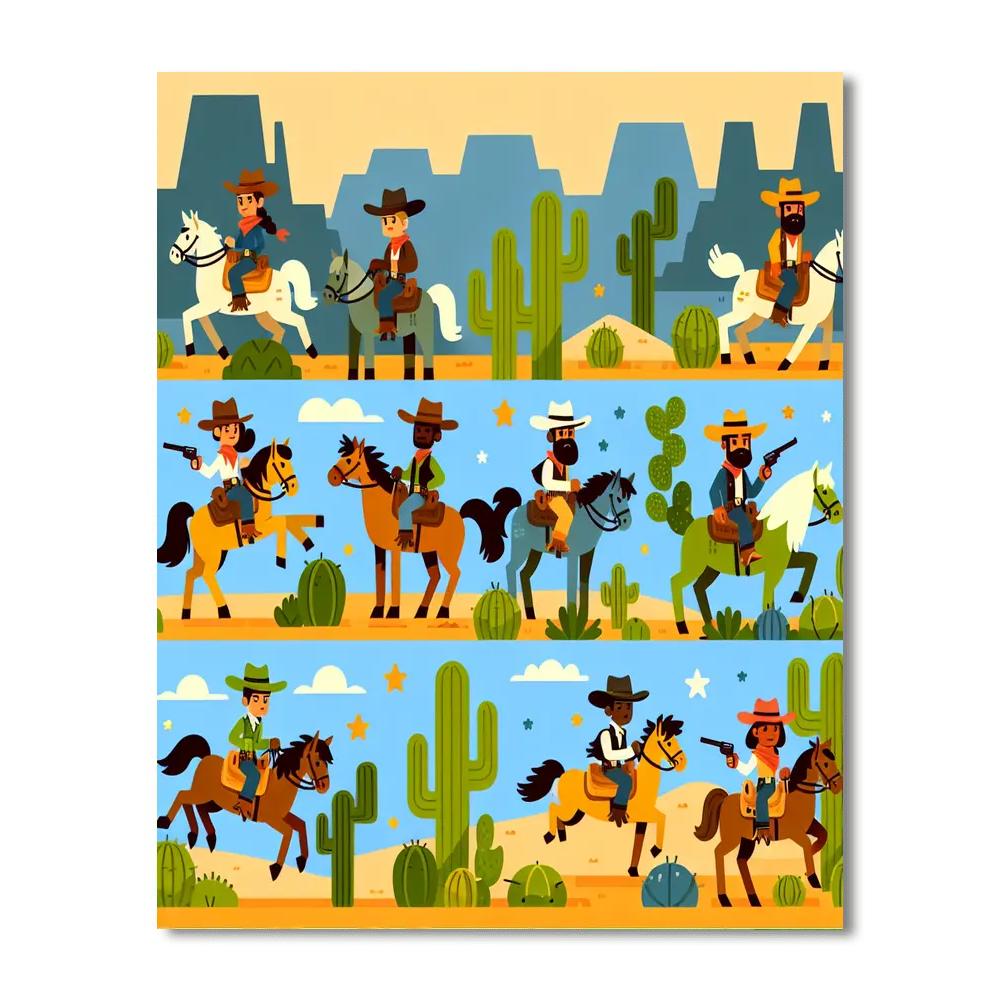 Amazing Wild West Adventure Painting By Numbers Kit