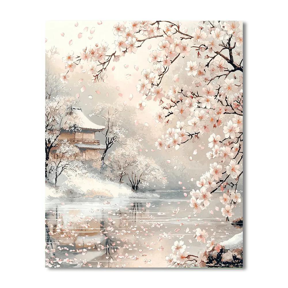 Katsushika Hokusai Inspired Springtime Serenity  Paint By Numbers