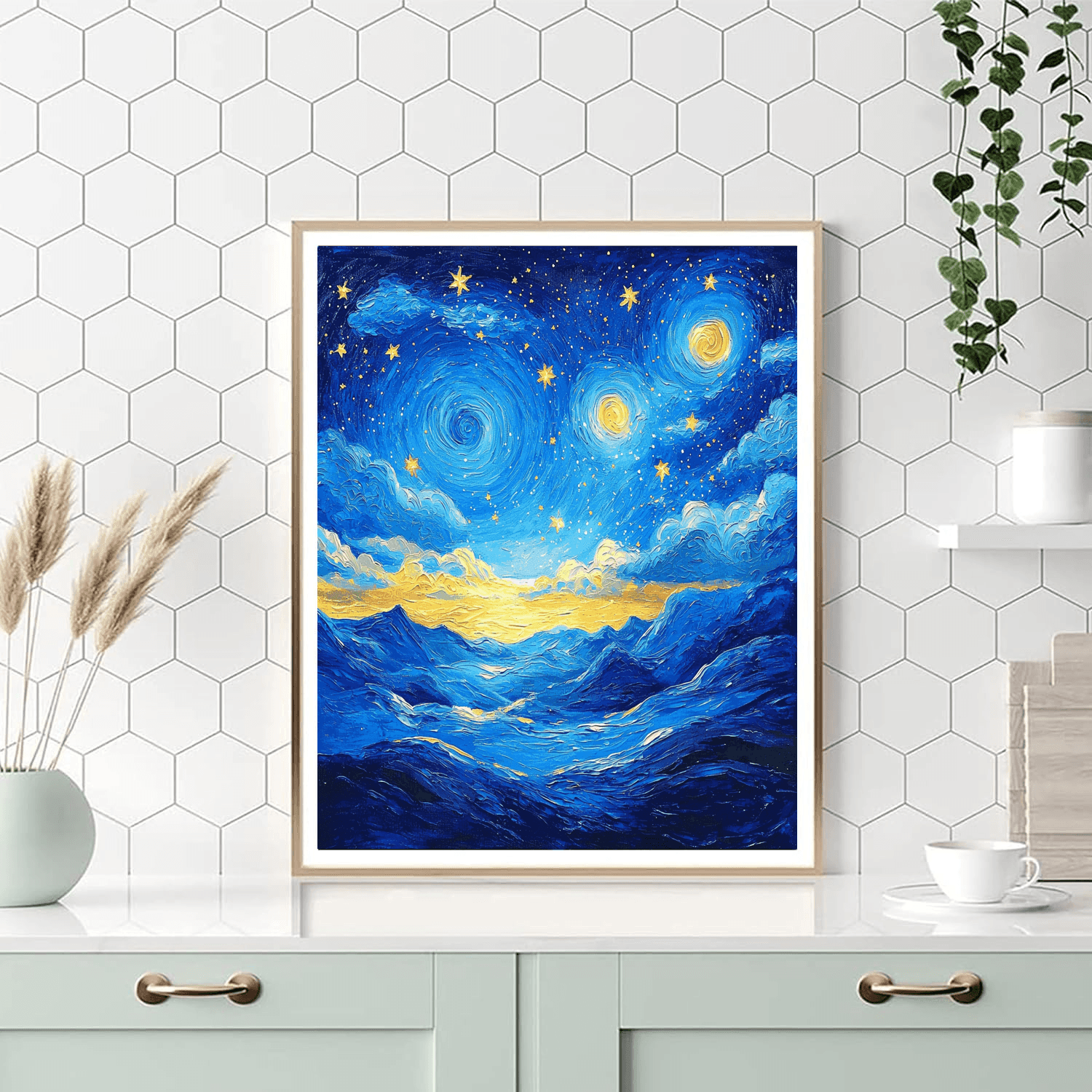 Van Gogh Inspired Ethereal Night Skies  Number Painting